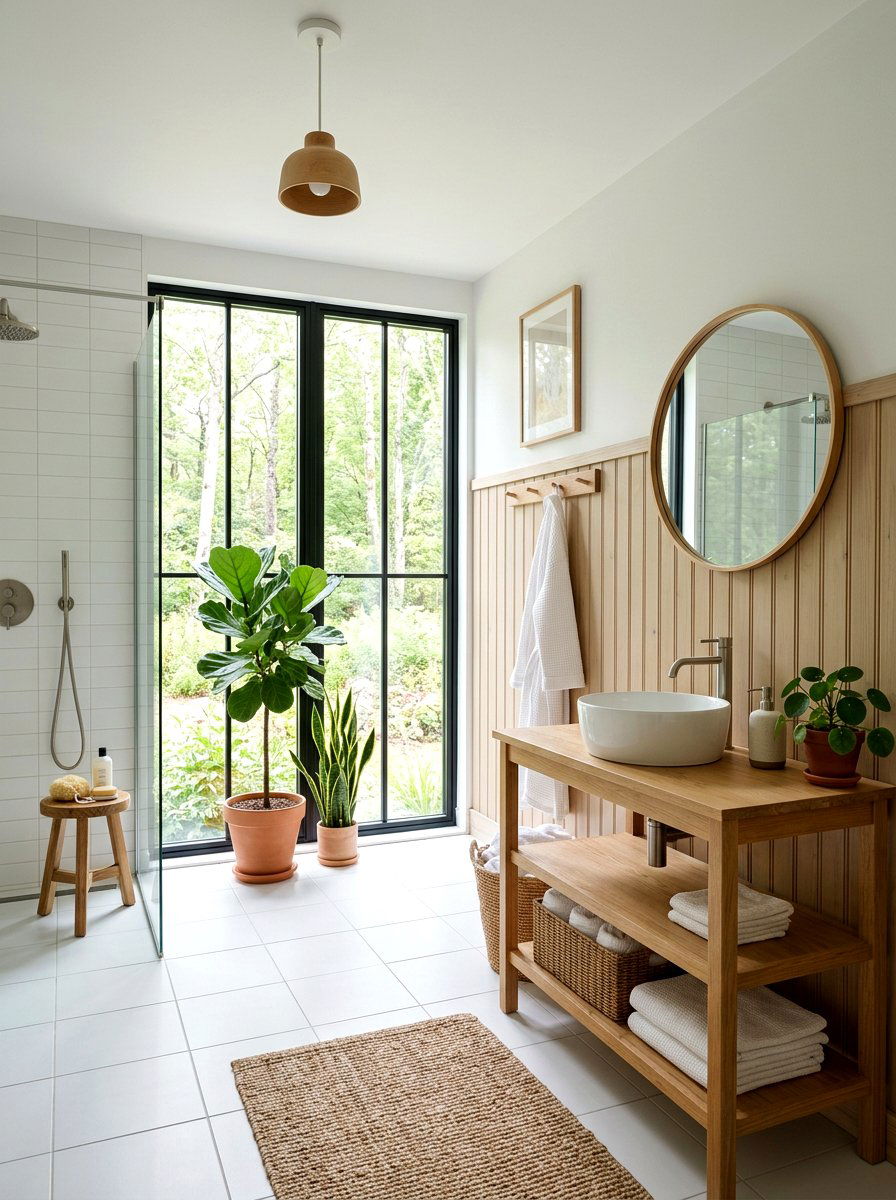Scandi Style Beadboard Bathroom - 30 beadboard bathroom ideas