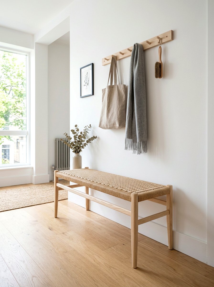 Scandi Style Bench - 30 foyer bench seating ideas