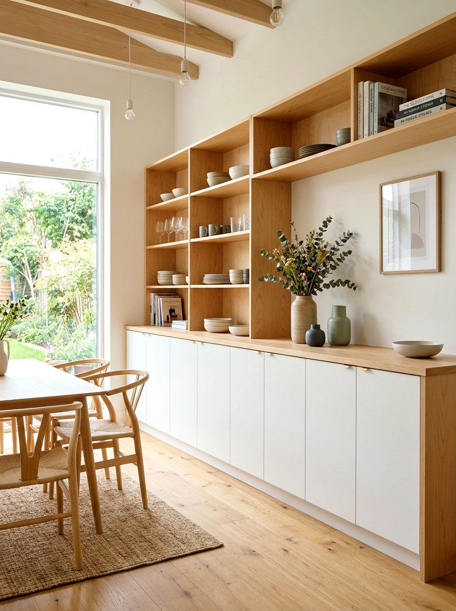 Scandi Style Built In Buffet - 30 built in buffet dining ideas