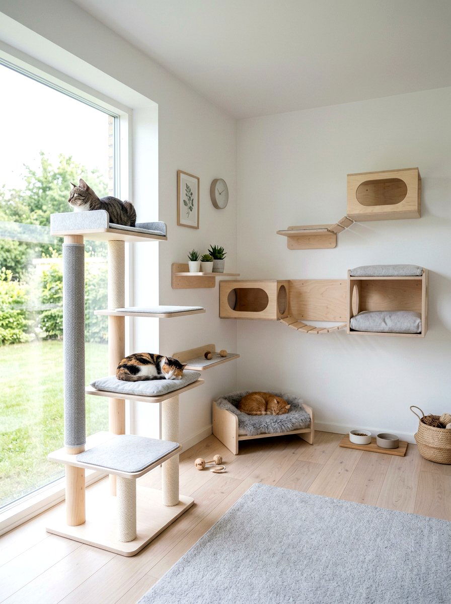 Scandi Style Cat Furniture - 30 cat room ideas