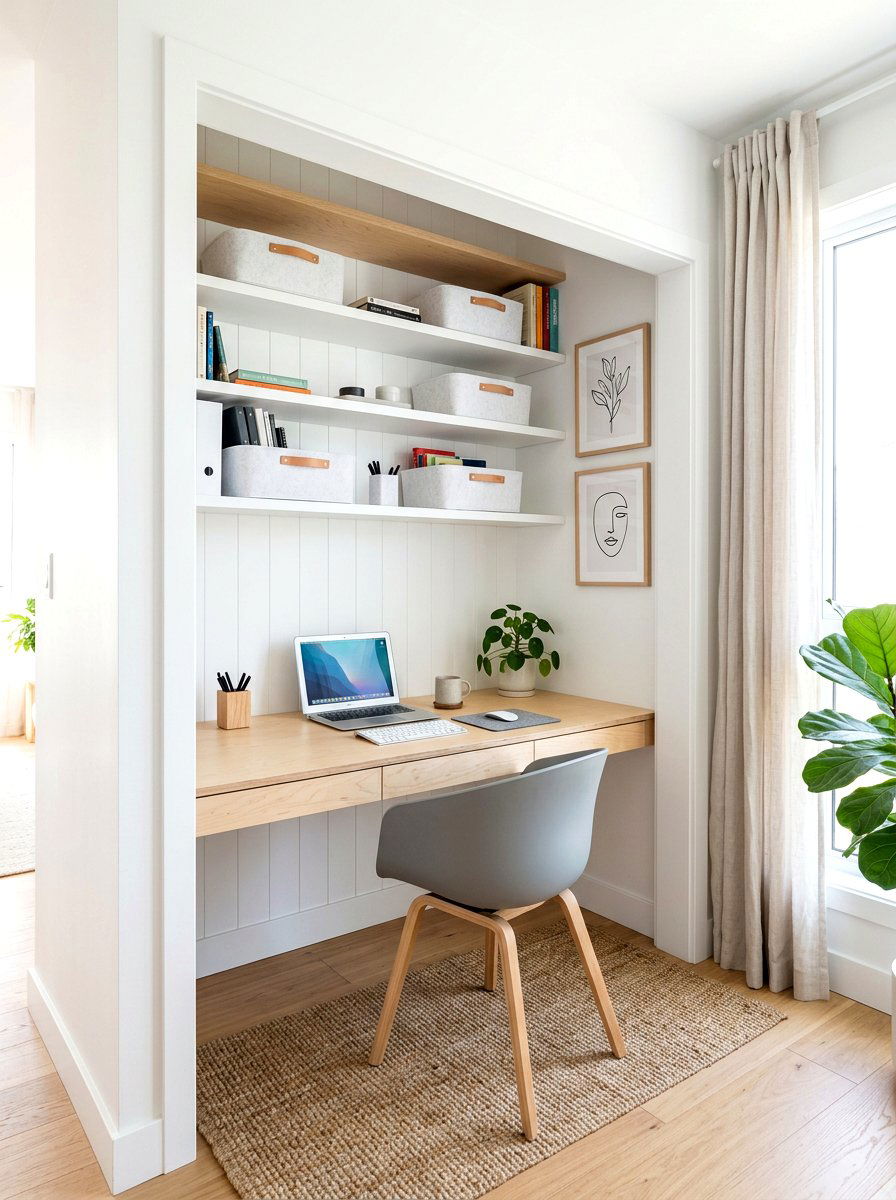 Scandi Style Cloffice - 30 cloffice ideas