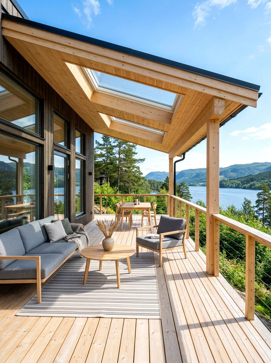 Scandi Style Deck - 30 covered patio ideas