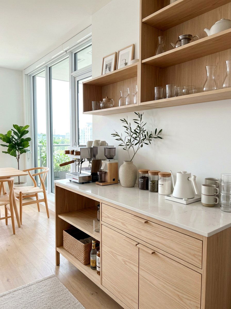 Scandi Style Drink Station - 30 home aperitif corner ideas