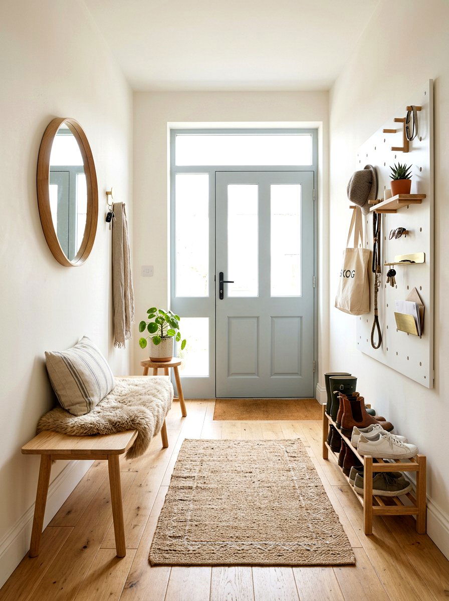 Scandi Style Entryway - 30 apartment entryway styling ideas