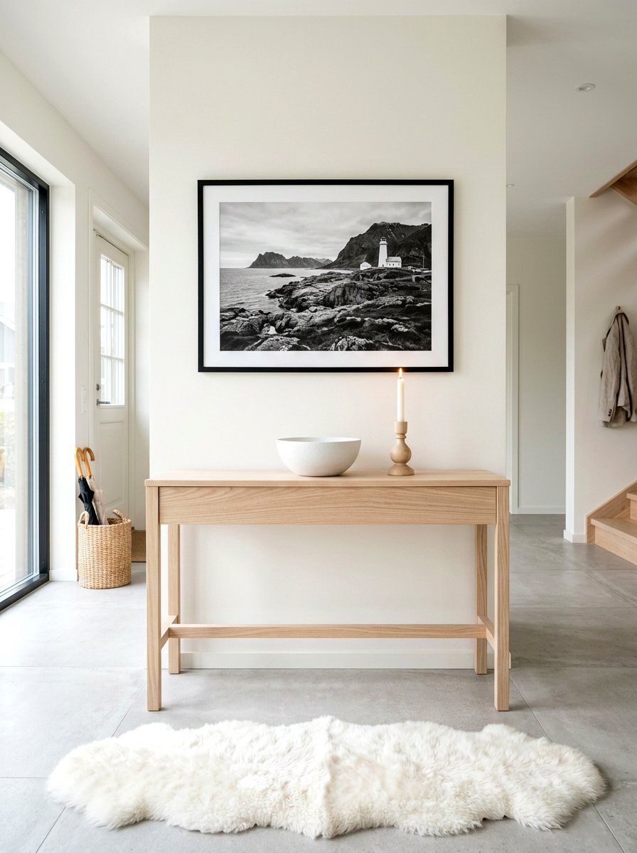 Scandi Style Foyer - 30 entry console styling ideas