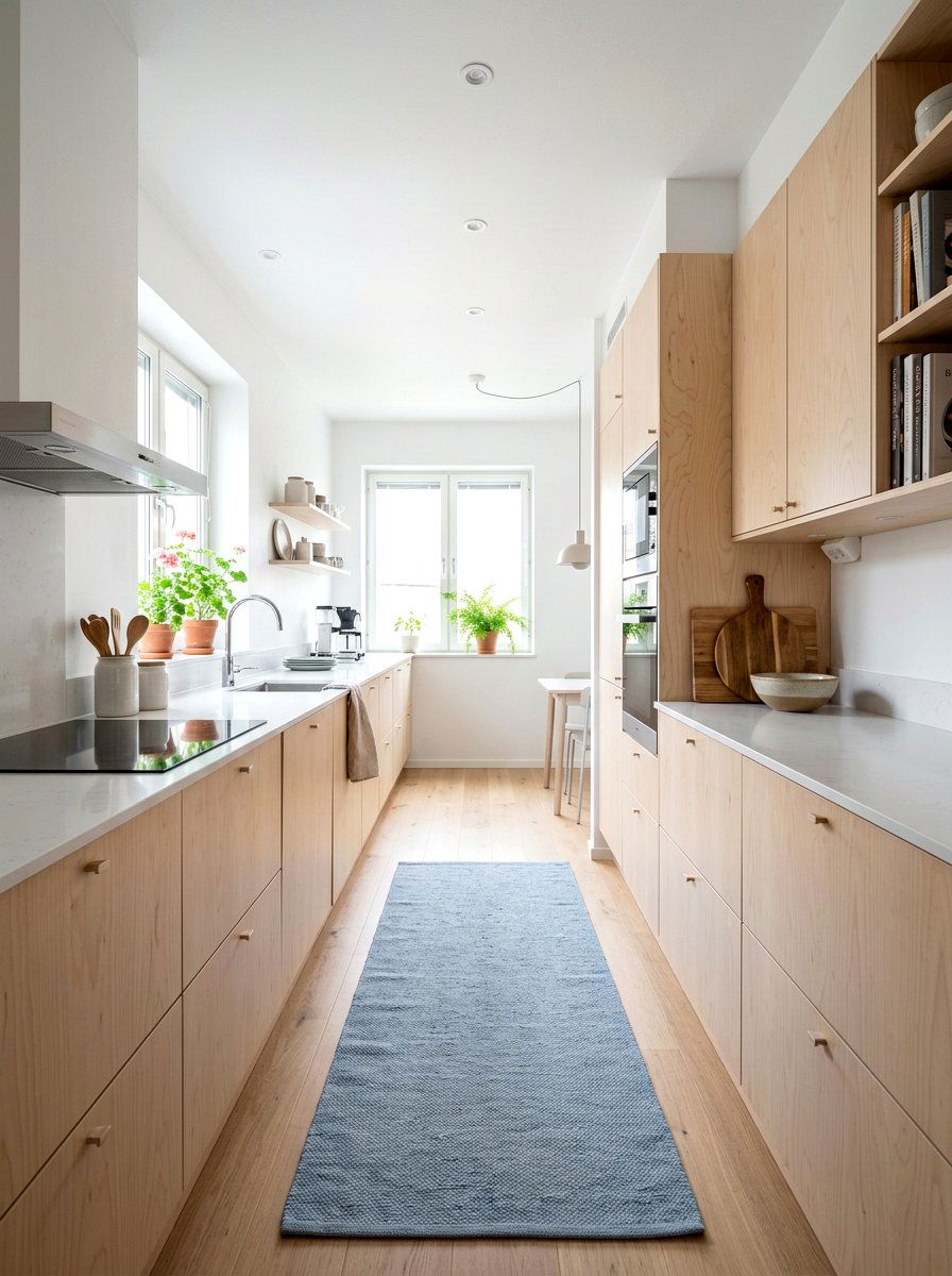 Scandi Style Galley Kitchen - 30 galley kitchen ideas