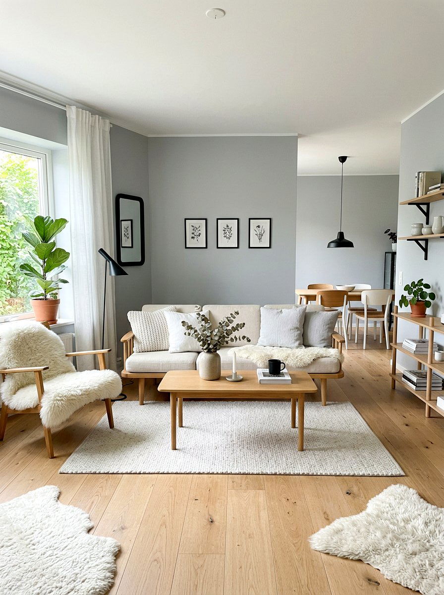 Scandi Style Gray Living Room - 30 steel gray living room ideas