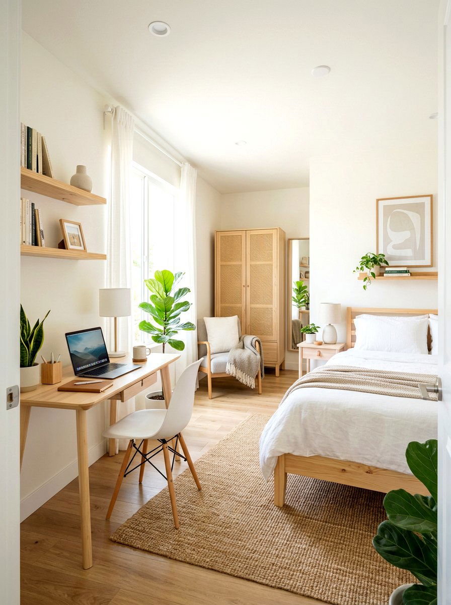 Scandi Style Guest Bedroom Office - 30 guest bedroom office combo ideas