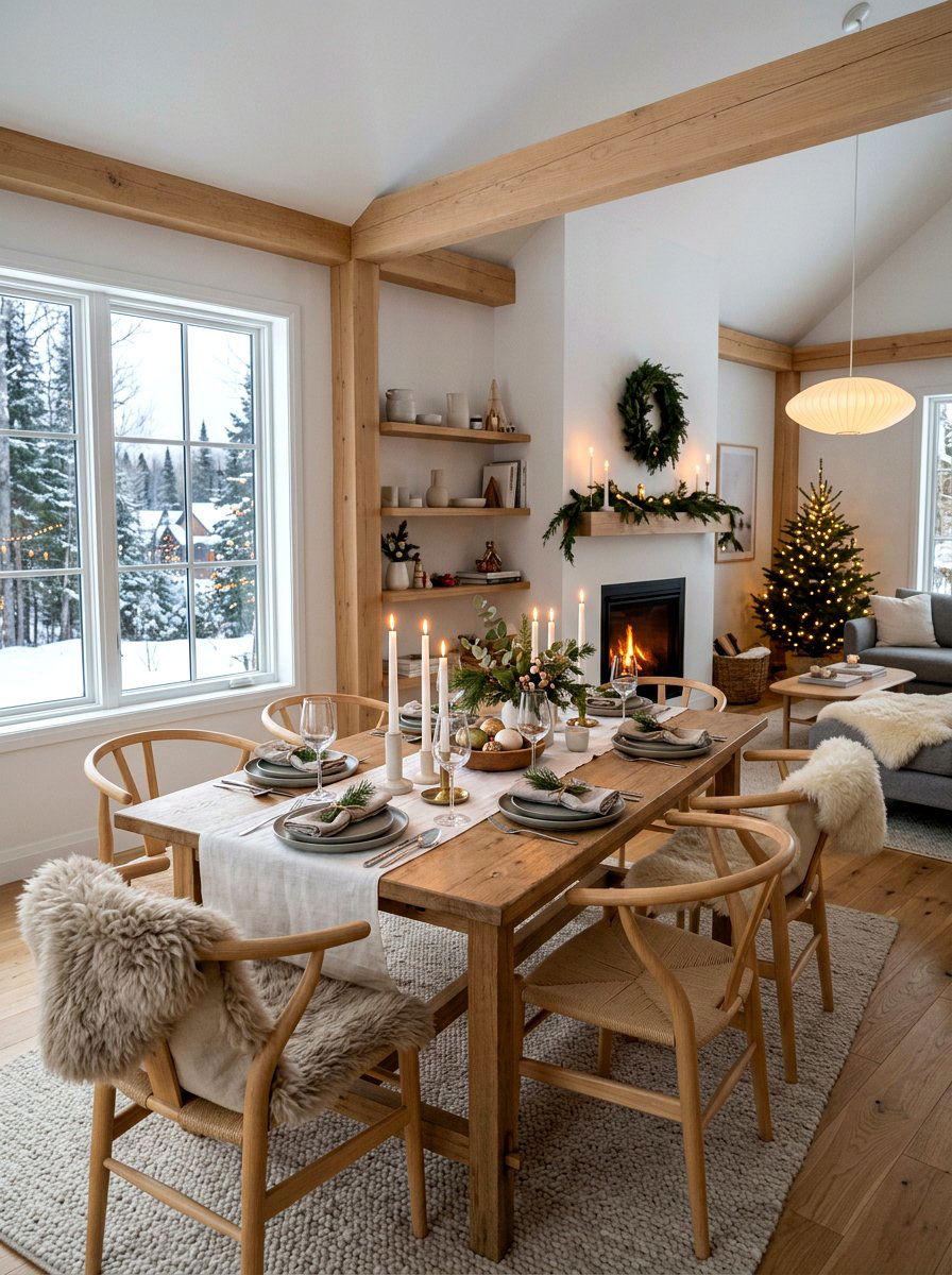 Scandi Style Holiday Room - 30 Thanksgiving hosting room ideas