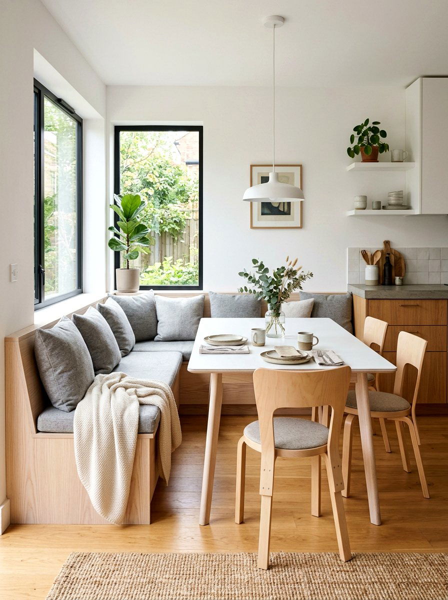Scandi Style Kitchen Banquette - 30 breakfast banquette kitchen ideas