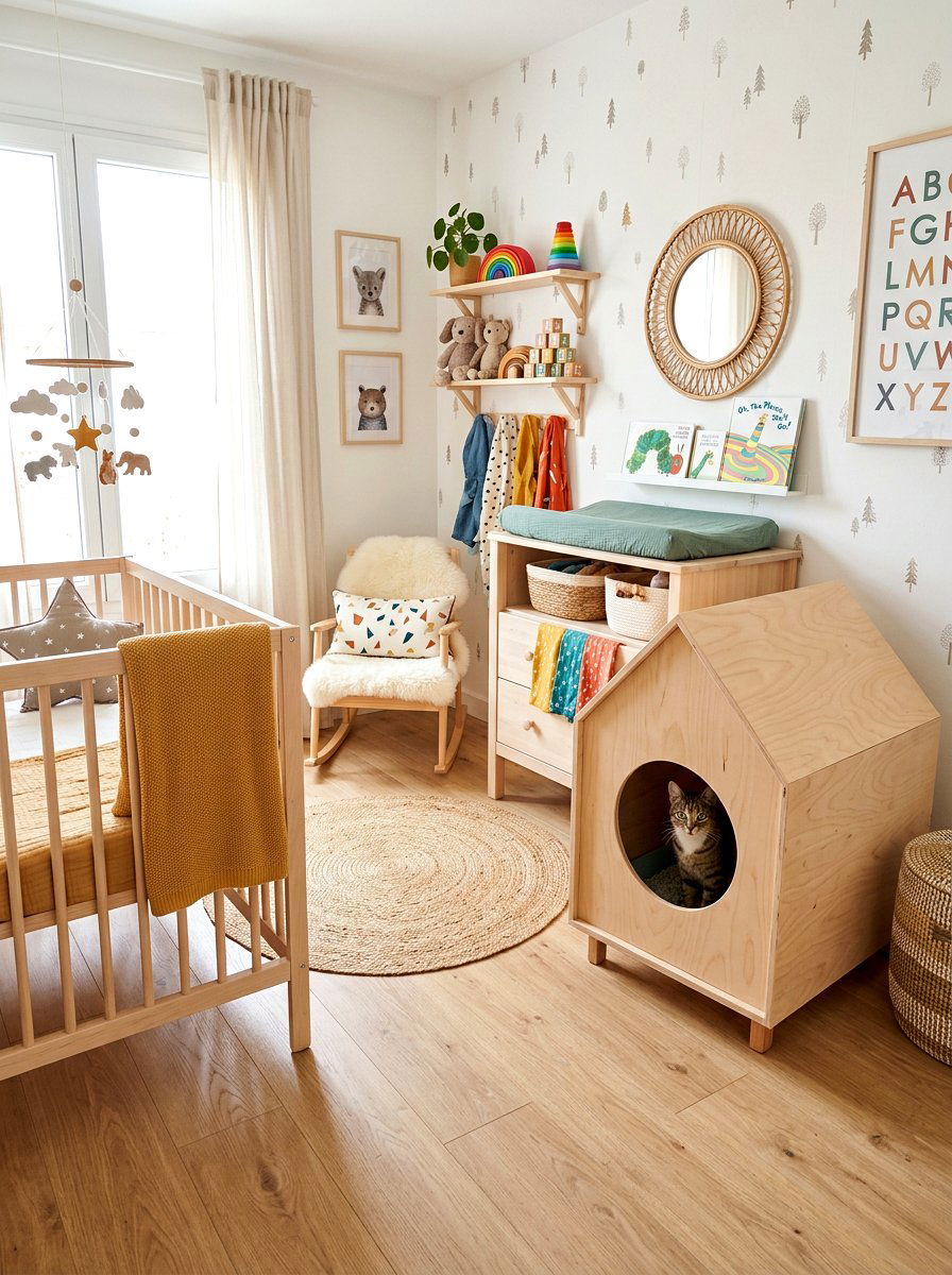 Scandi Style Litter Box House - 30 litter box enclosure ideas