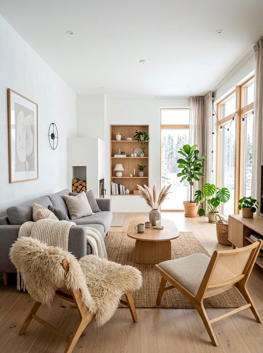 Scandi Style Living Area - 30 cozy family room ideas