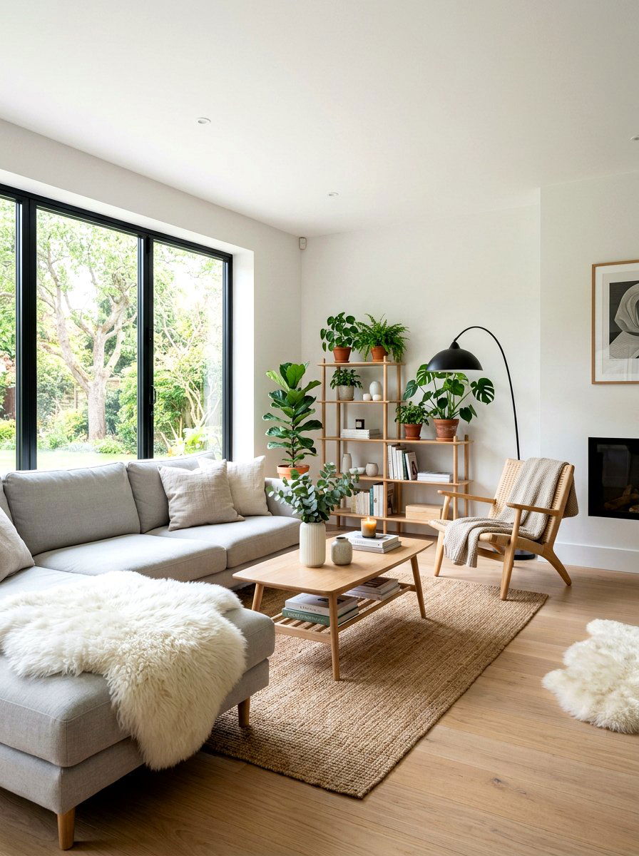 Scandi Style Living Room - 30 neutral living room ideas