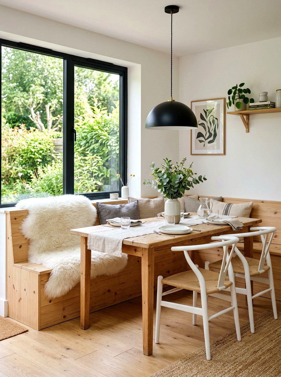 Scandi Style Nook - 30 breakfast nook ideas