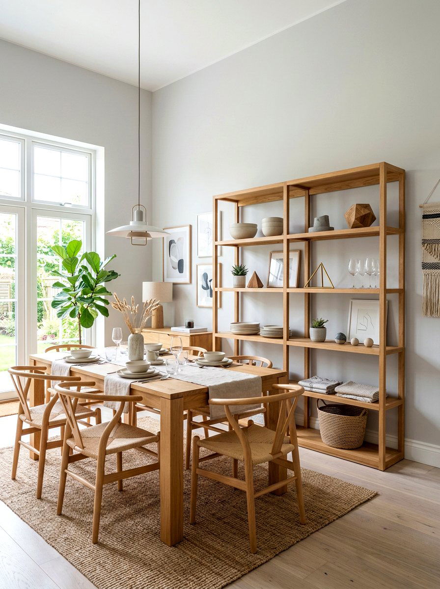 Scandi Style Open Shelves - 30 china hutch styling ideas