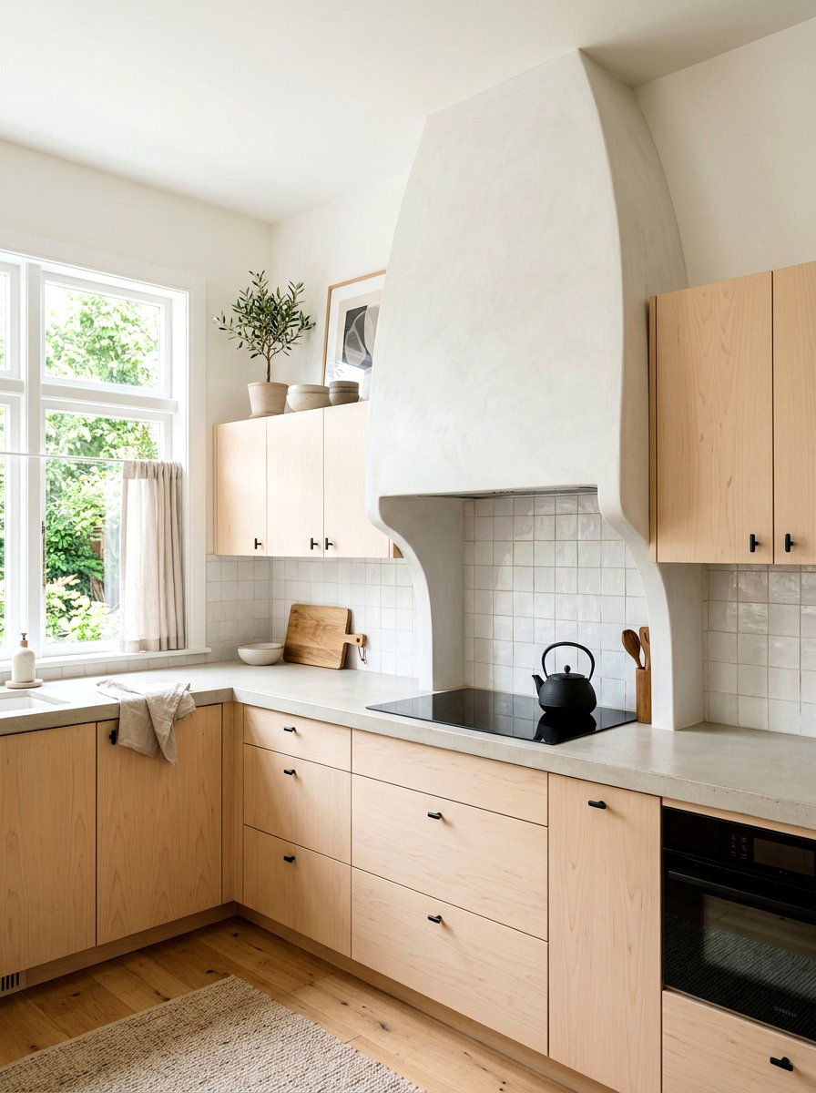 Scandi Style Plaster Hood - 30 plaster range hood ideas