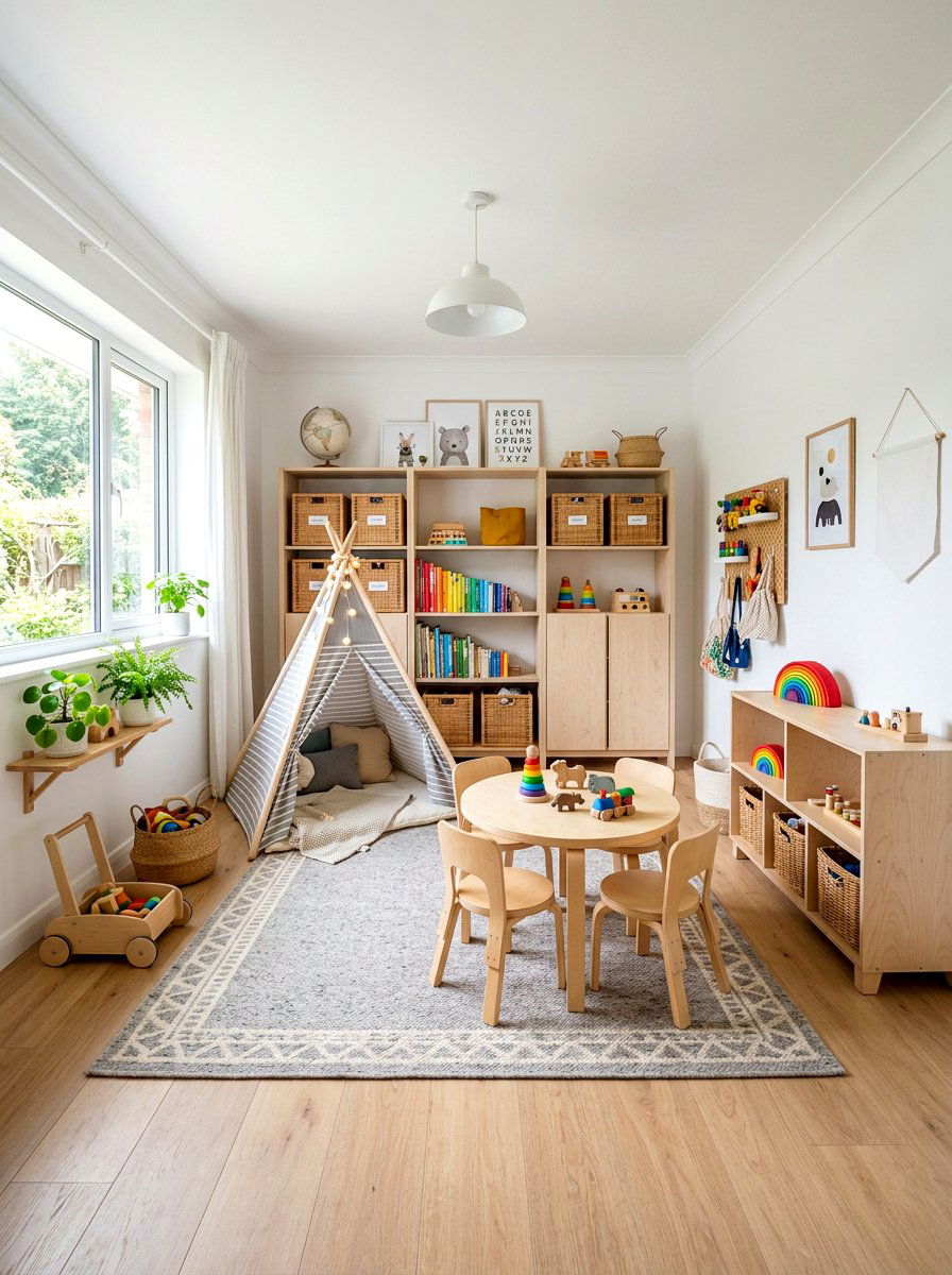 Scandi Style Playroom - 30 small playroom ideas