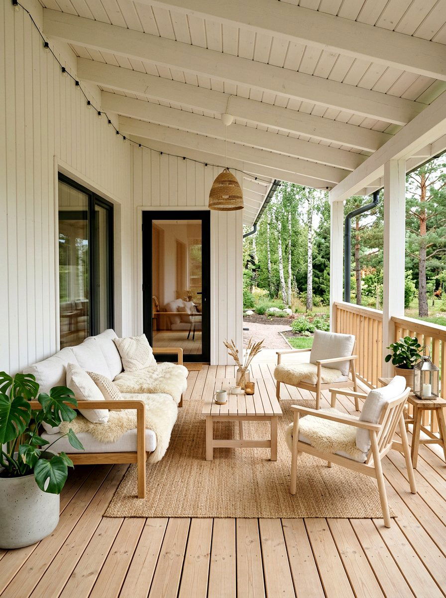 Scandi Style Porch - 30 back porch ideas