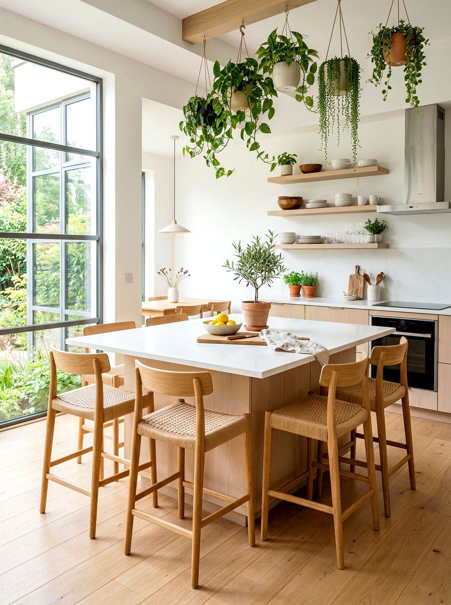 Scandi Style Seating - 30 kitchen island seating ideas