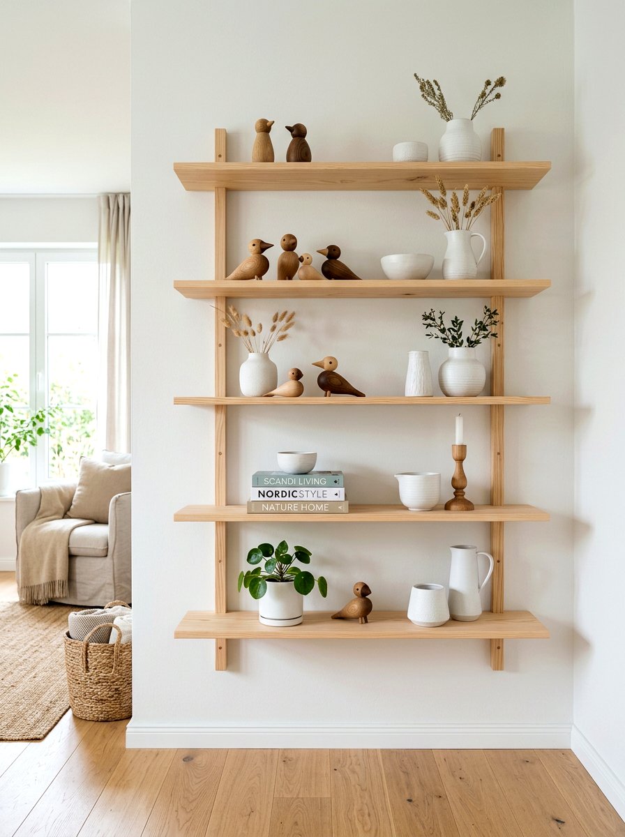 Scandi Style Shelf - 30 winter shelf styling ideas