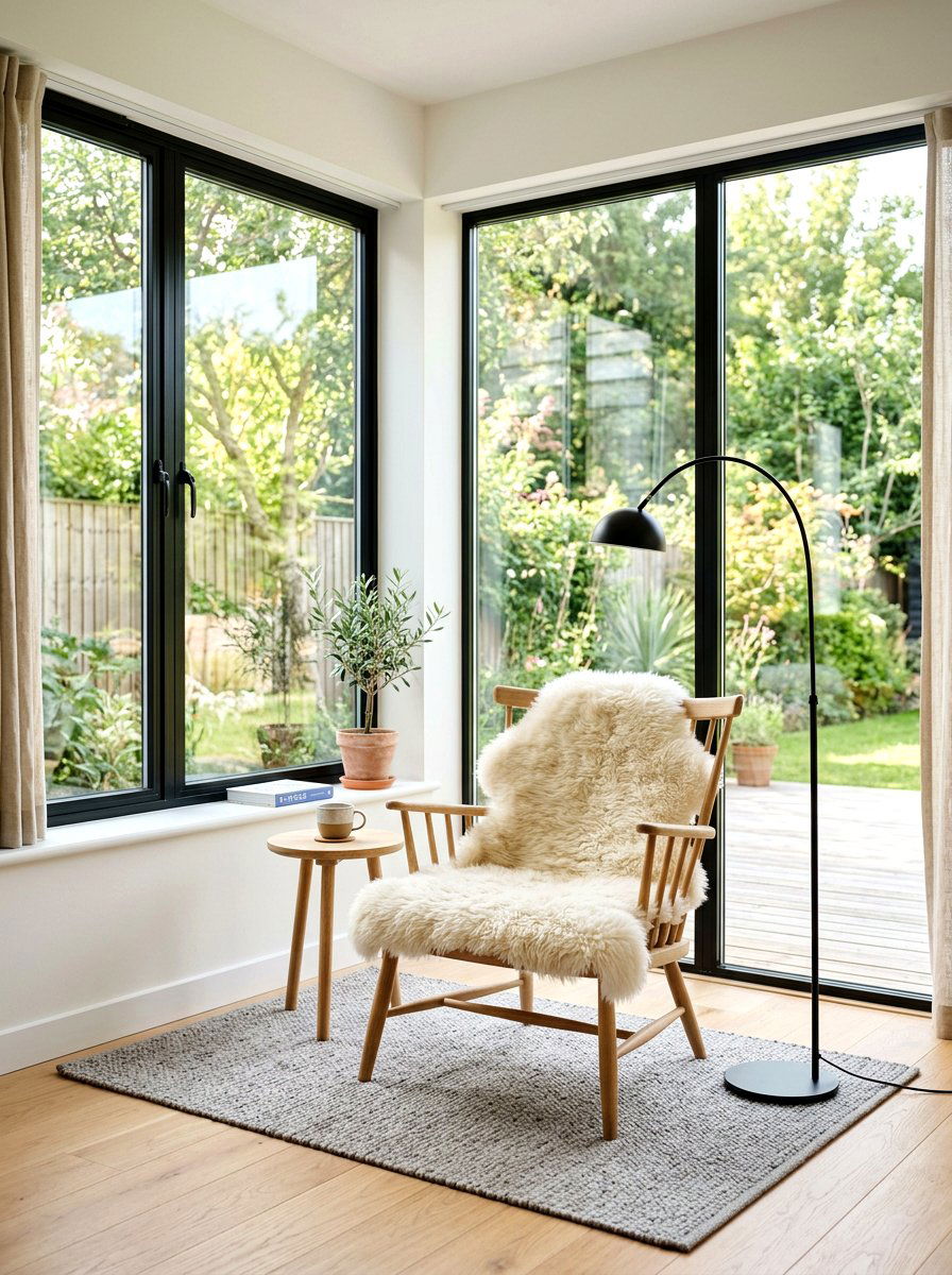 Scandi Style Sunroom Corner - 30 apartment sunroom corner ideas