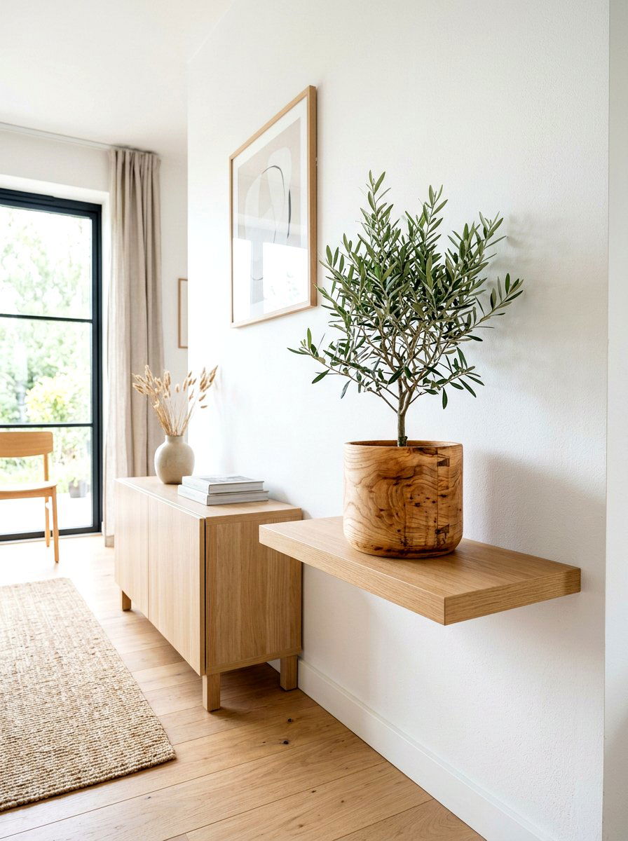Scandi Style Wood Pot - 30 windowsill planter ideas