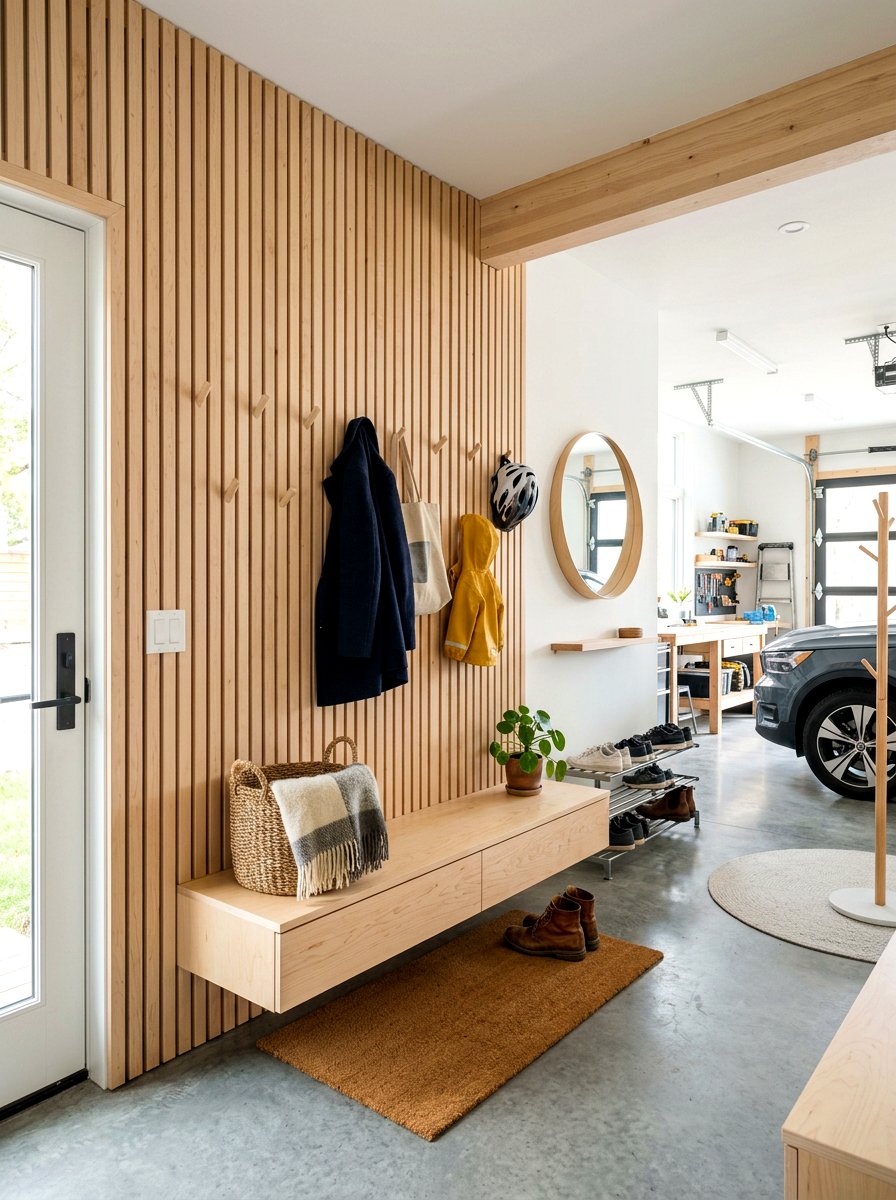 Scandi Style Woodwork - 30 garage mudroom ideas