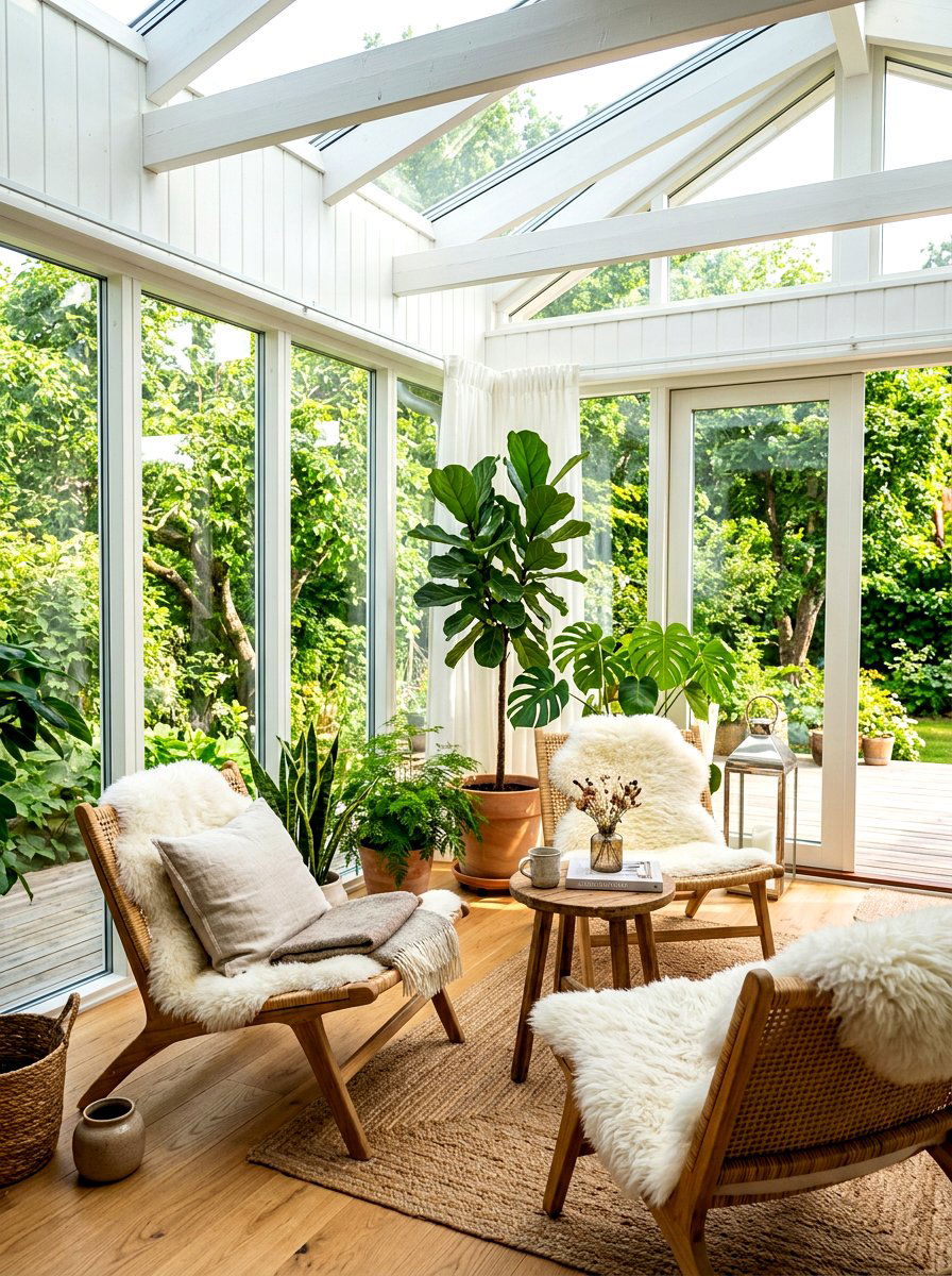 Scandi Sunroom - 30 neutral home decor ideas