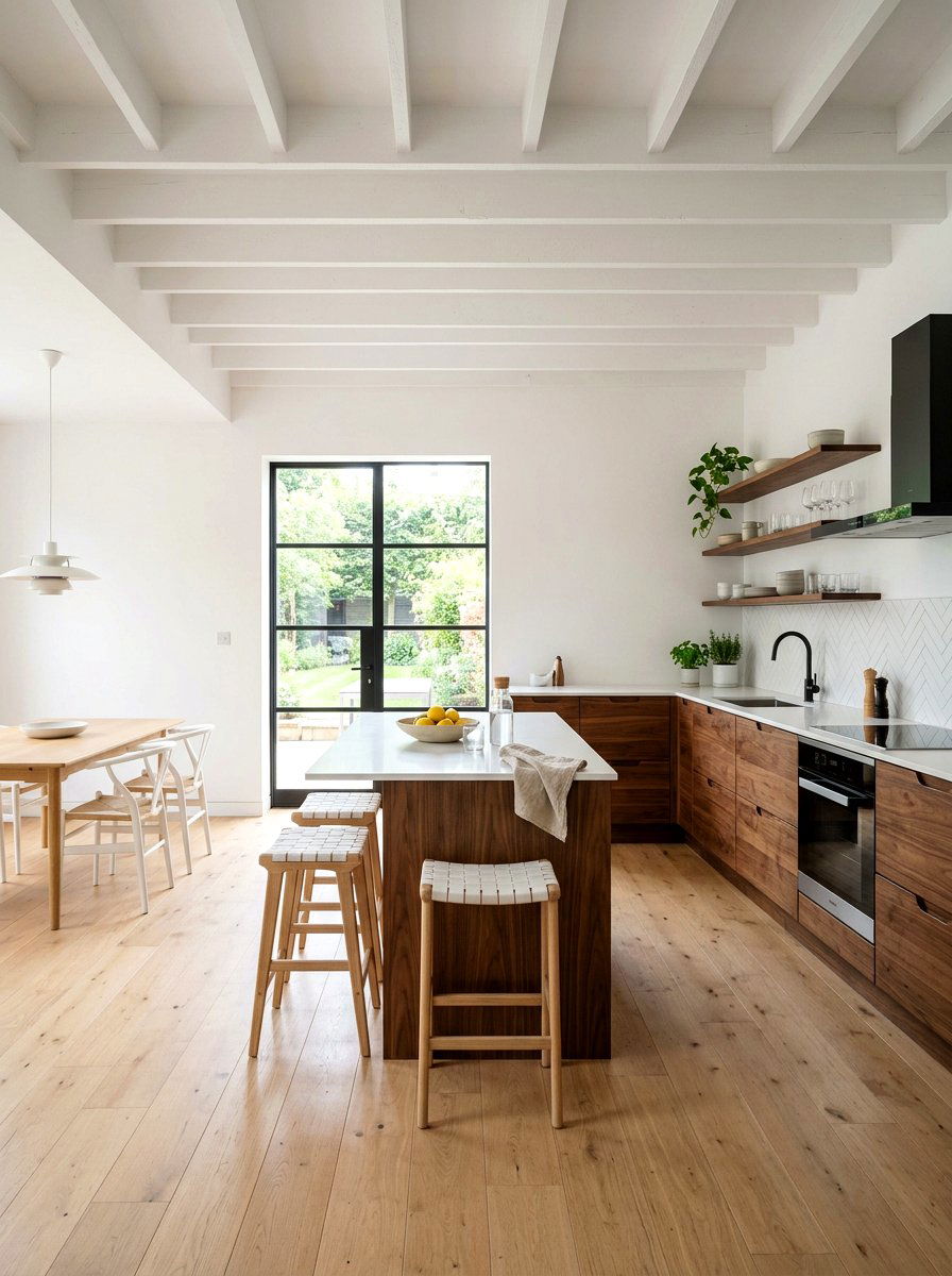 Scandi Walnut Kitchen - 30 walnut kitchen cabinet ideas