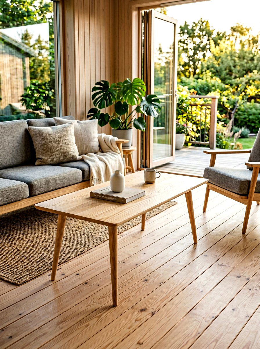 Scandi Wood Coffee Table - 30 outdoor coffee table ideas
