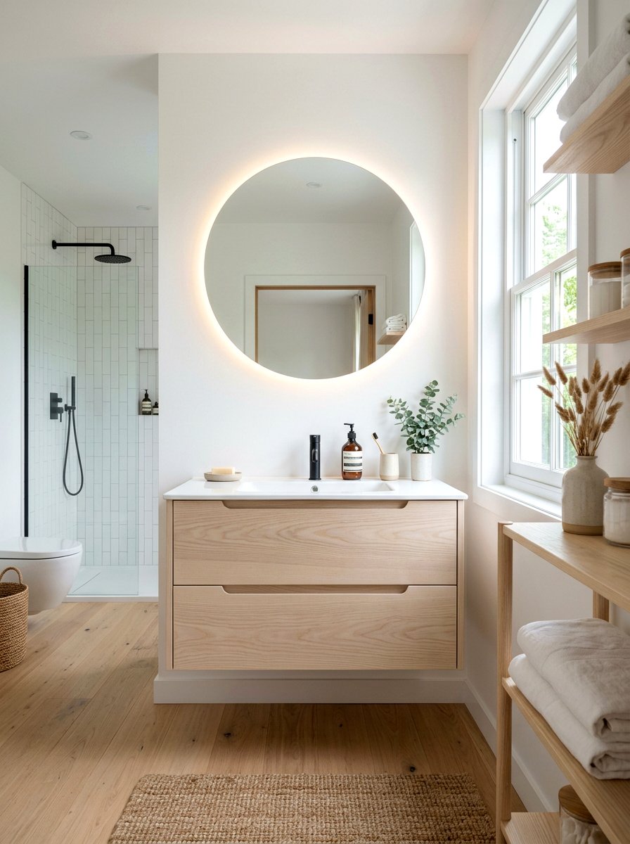 Scandi Wood Vanity - 30 wood vanity ideas