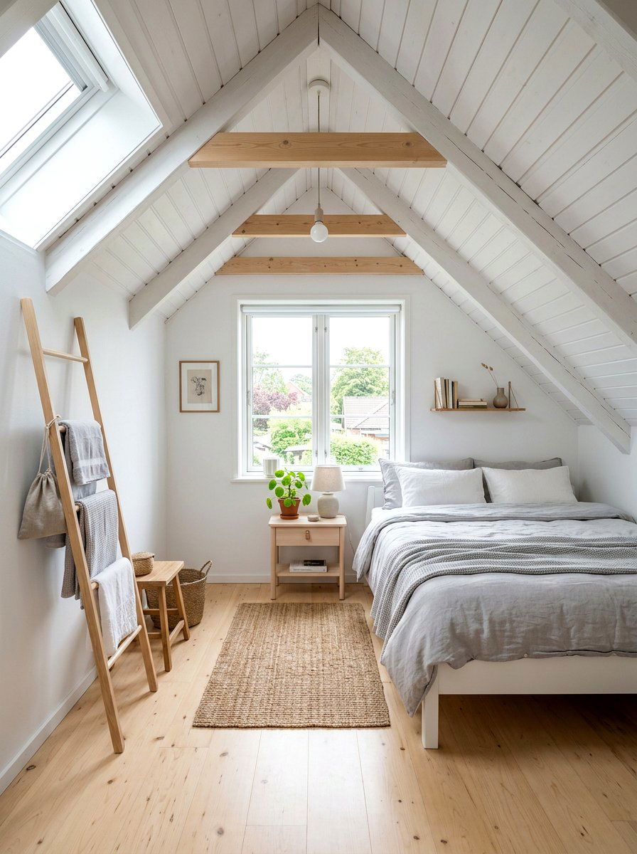 Scandi attic guest room - 30 attic guest room ideas