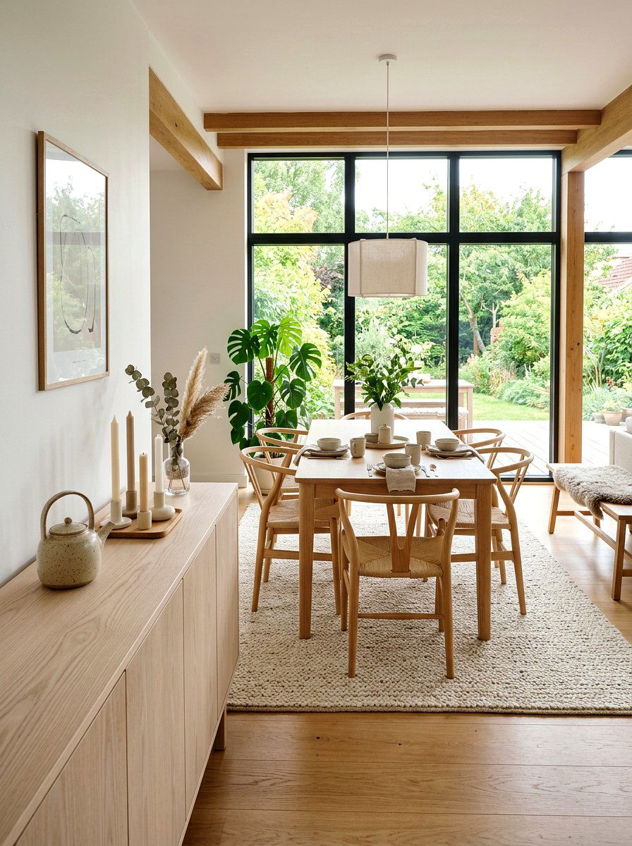 Scandi dining room sideboard decor - 30 dining room sideboard styling ideas
