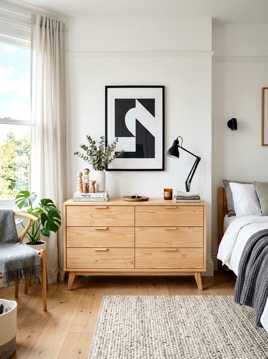 Scandi dresser arrangement - 30 bedroom dresser styling ideas