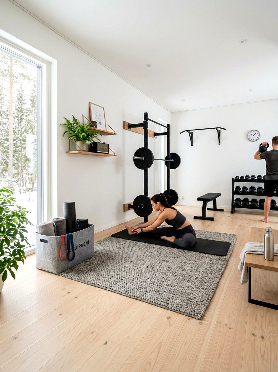 Scandi gym - 30 home gym ideas