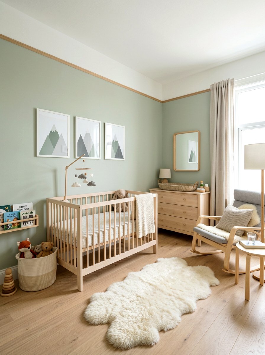 Scandi sage nursery - 30 soft sage nursery ideas