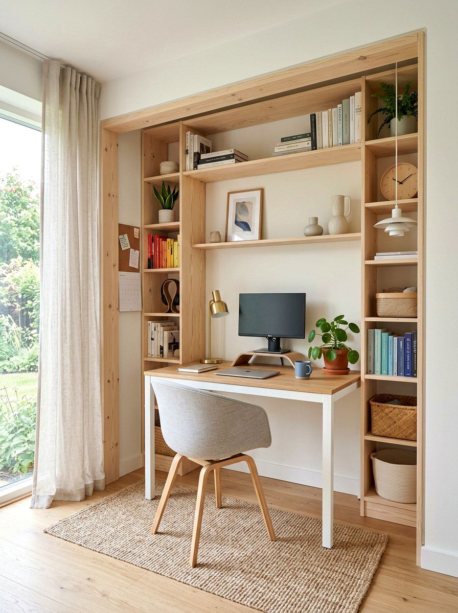 Scandi style cloffice - 30 desk in closet ideas aesthetic