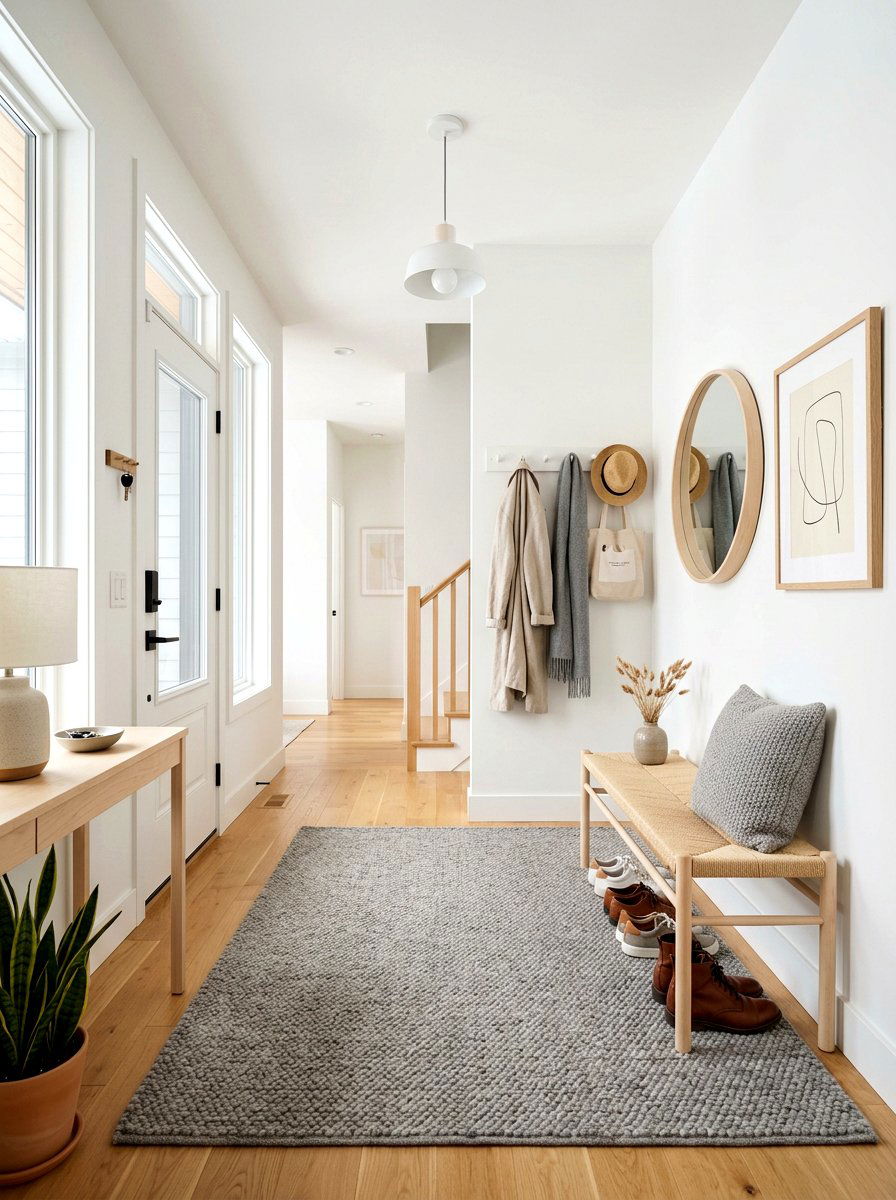 Scandi style entryway - 30 welcoming foyer ideas