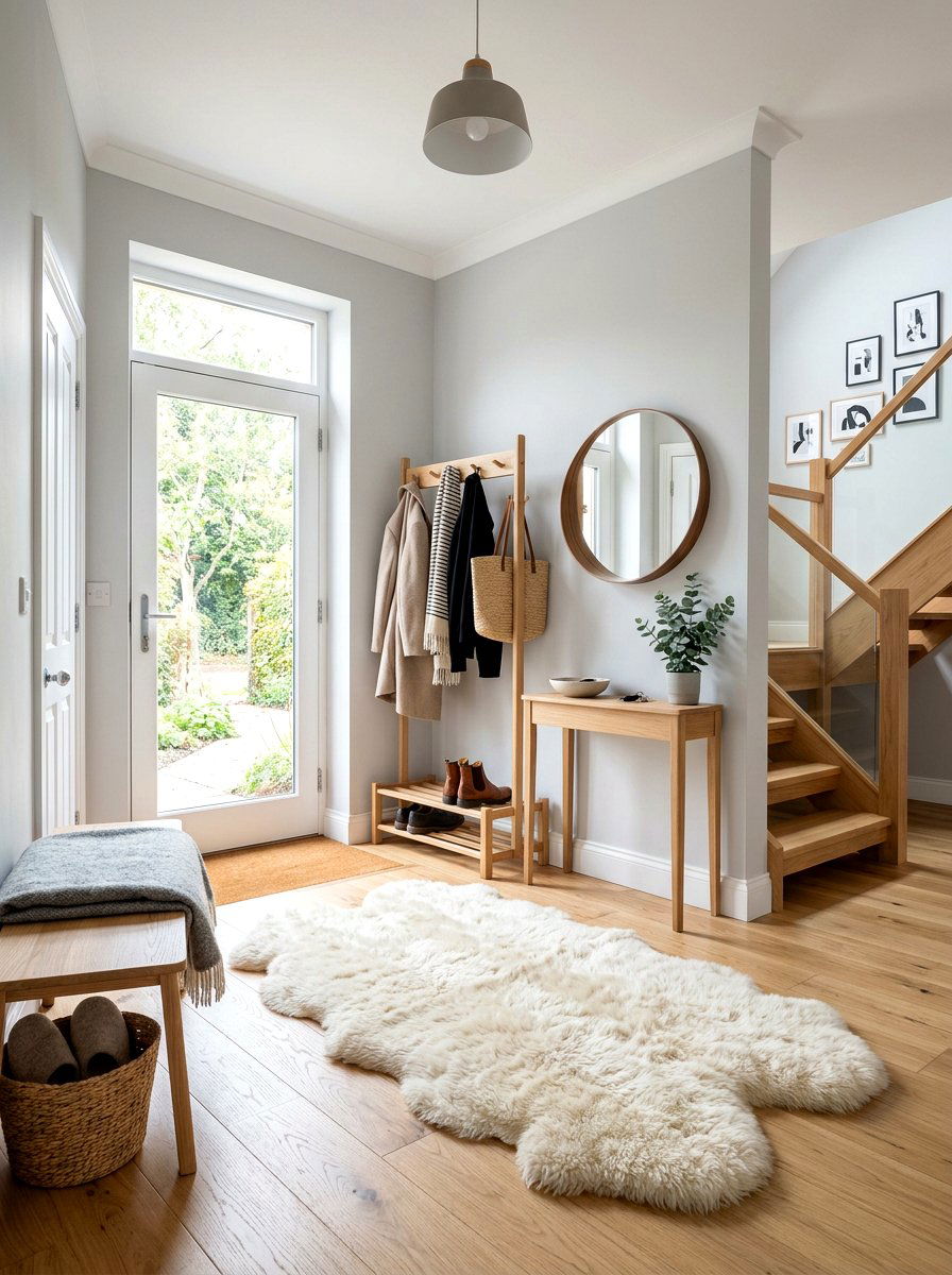 Scandi style foyer - 30 entryway makeover ideas
