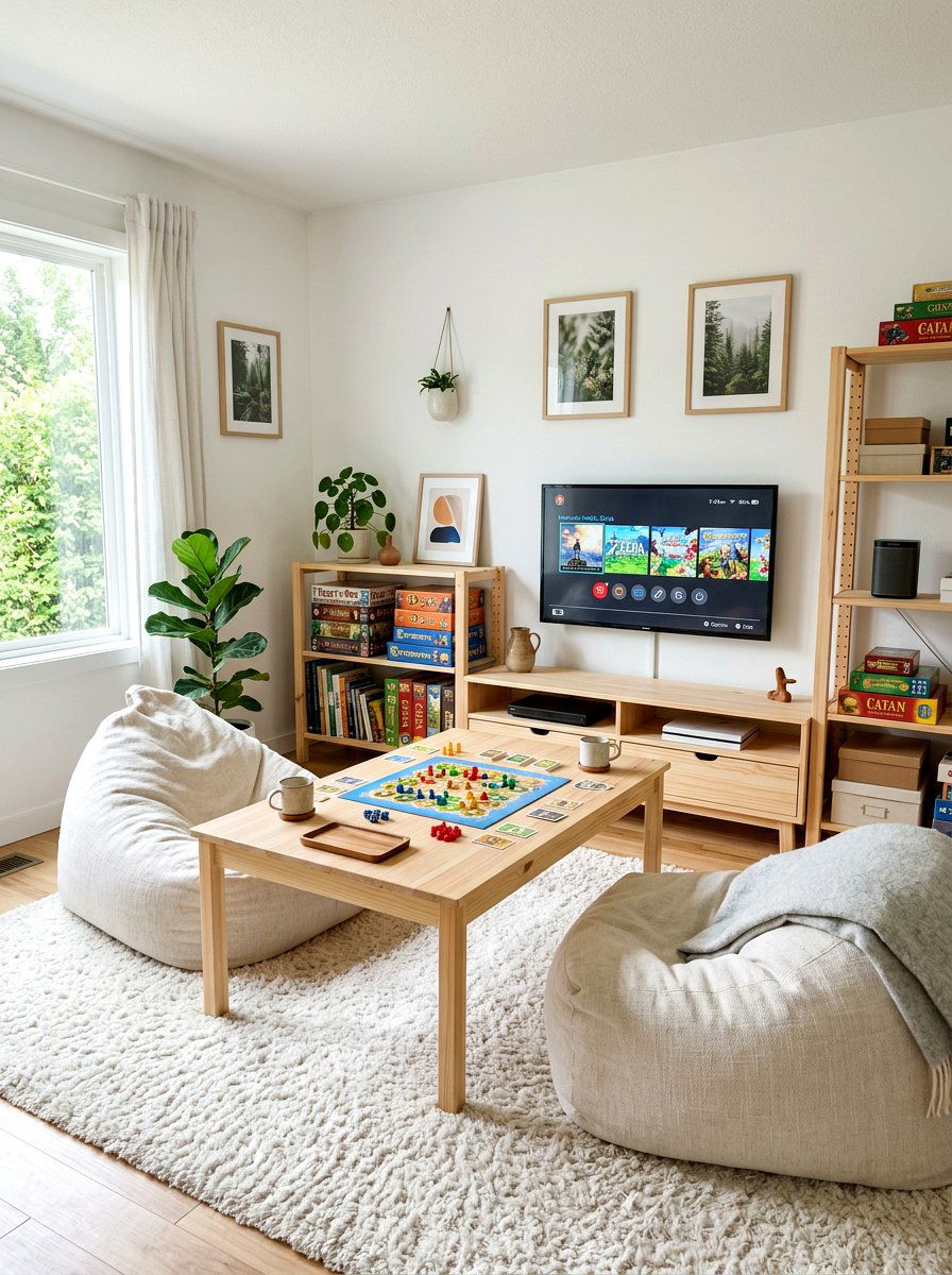 Scandi style game room - 30 basement game room ideas