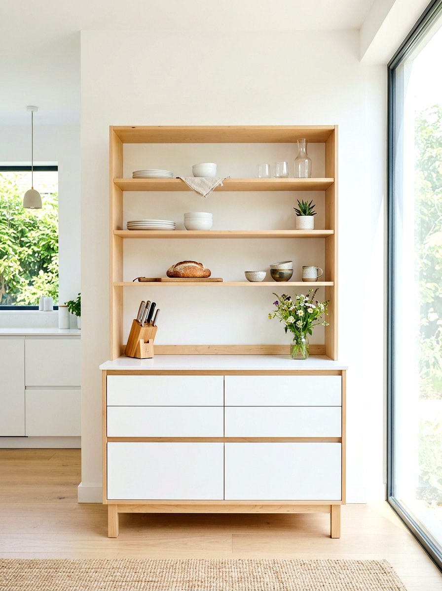 Scandi style kitchen dresser - 30 freestanding furniture kitchen ideas