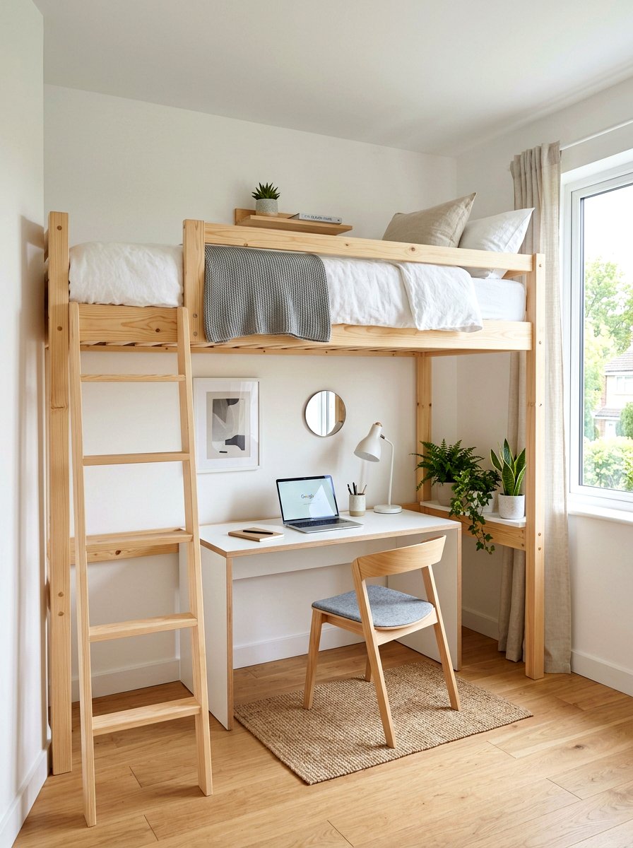 Scandi style loft bed - 30 loft bed ideas