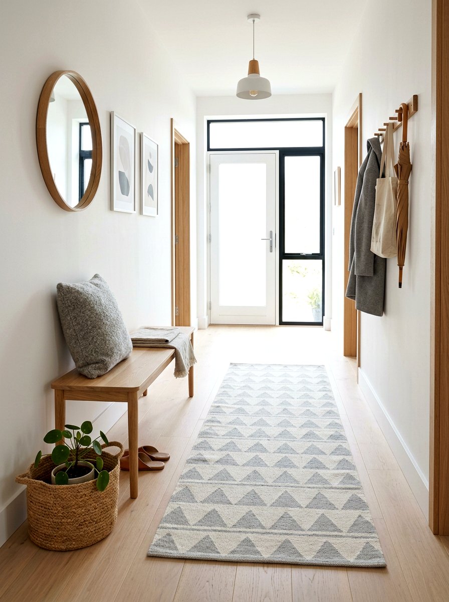 Scandi style runner - 30 narrow hallway runner ideas