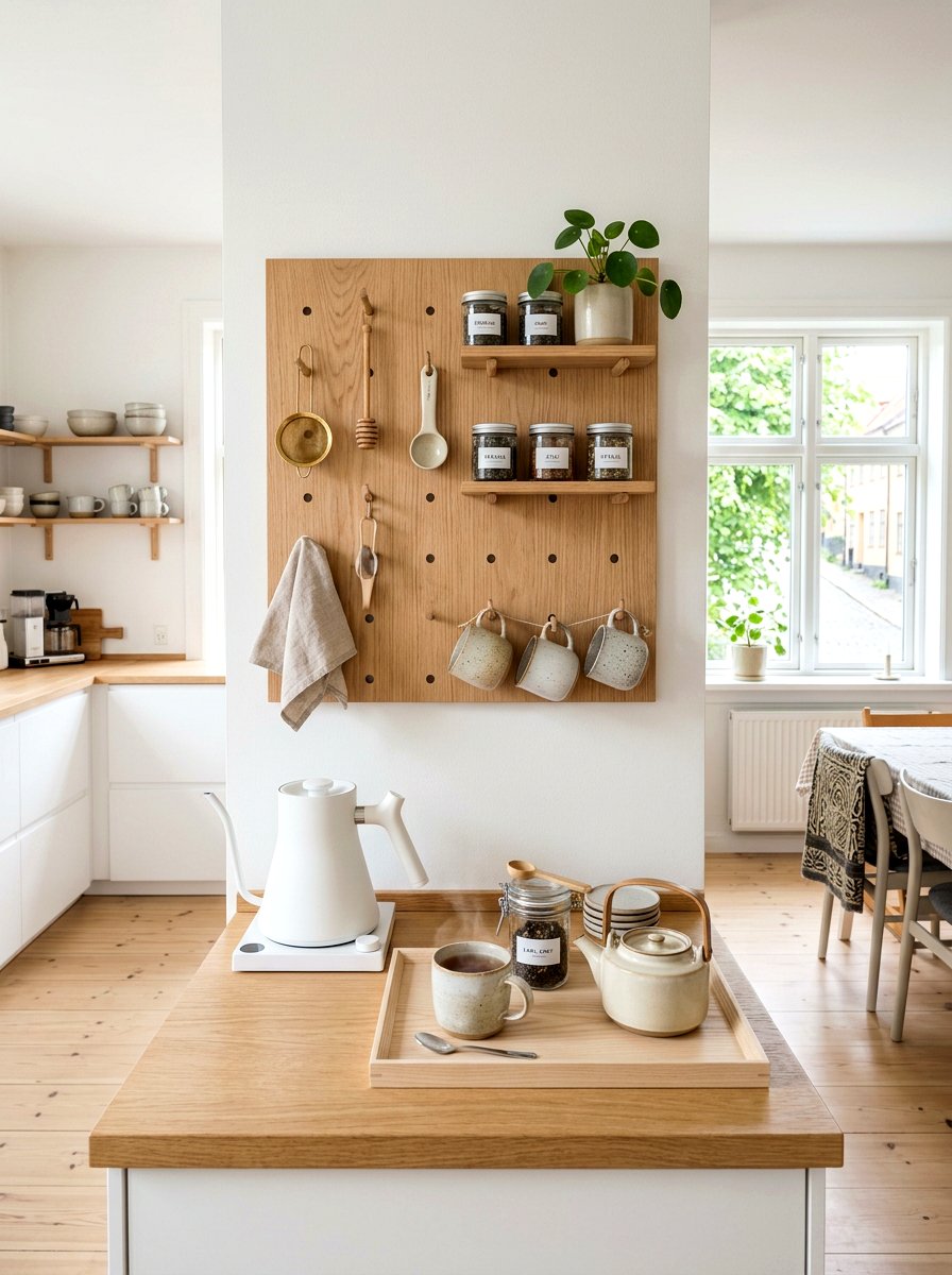 Scandi style tea prep area - 30 matcha station ideas