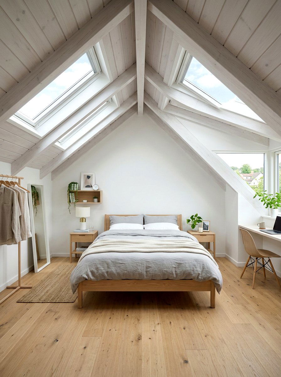 Scandinavian Attic Bedroom - 30 attic bedroom ideas