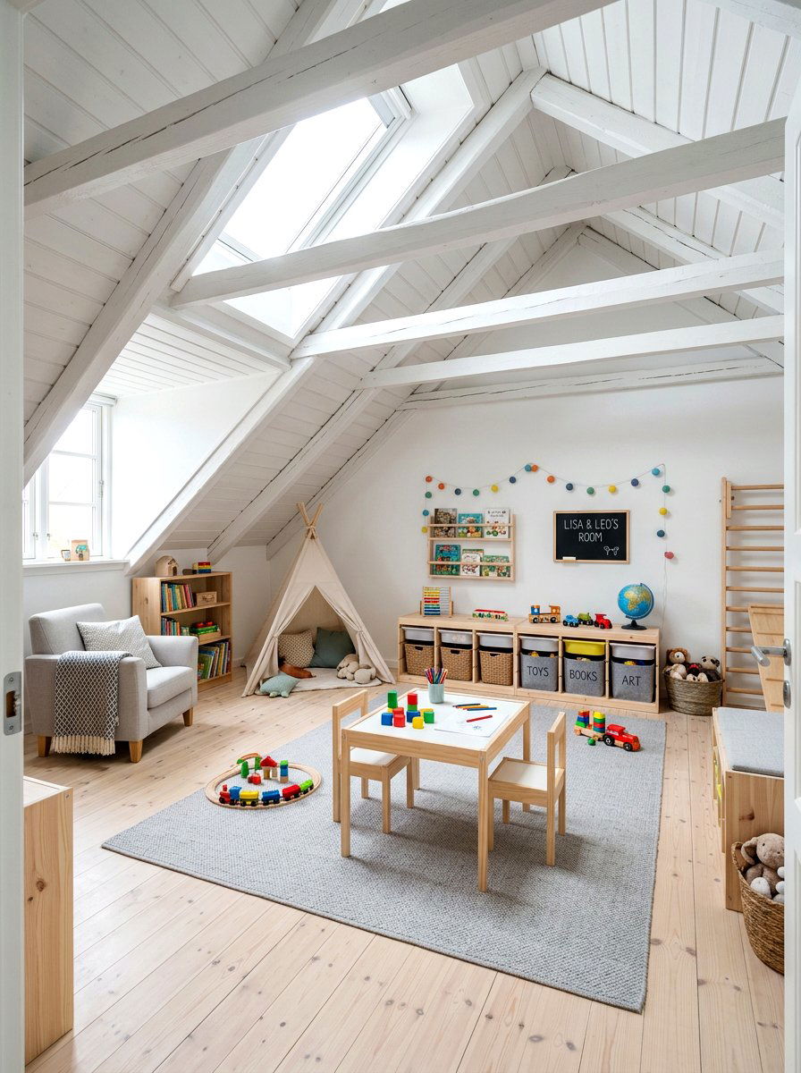 Scandinavian Attic Design - 30 attic playroom ideas