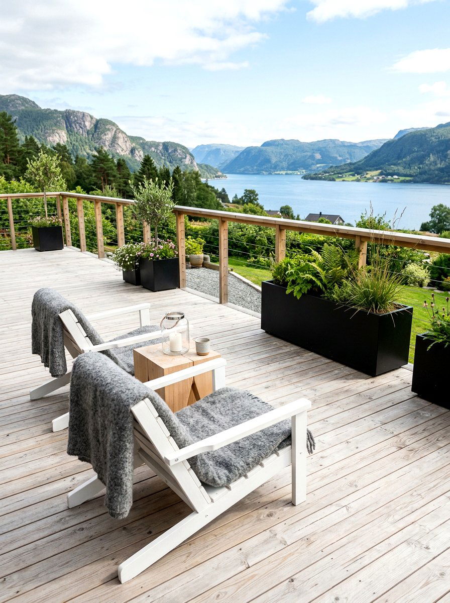 Scandinavian Backyard Deck - 30 backyard decorating ideas