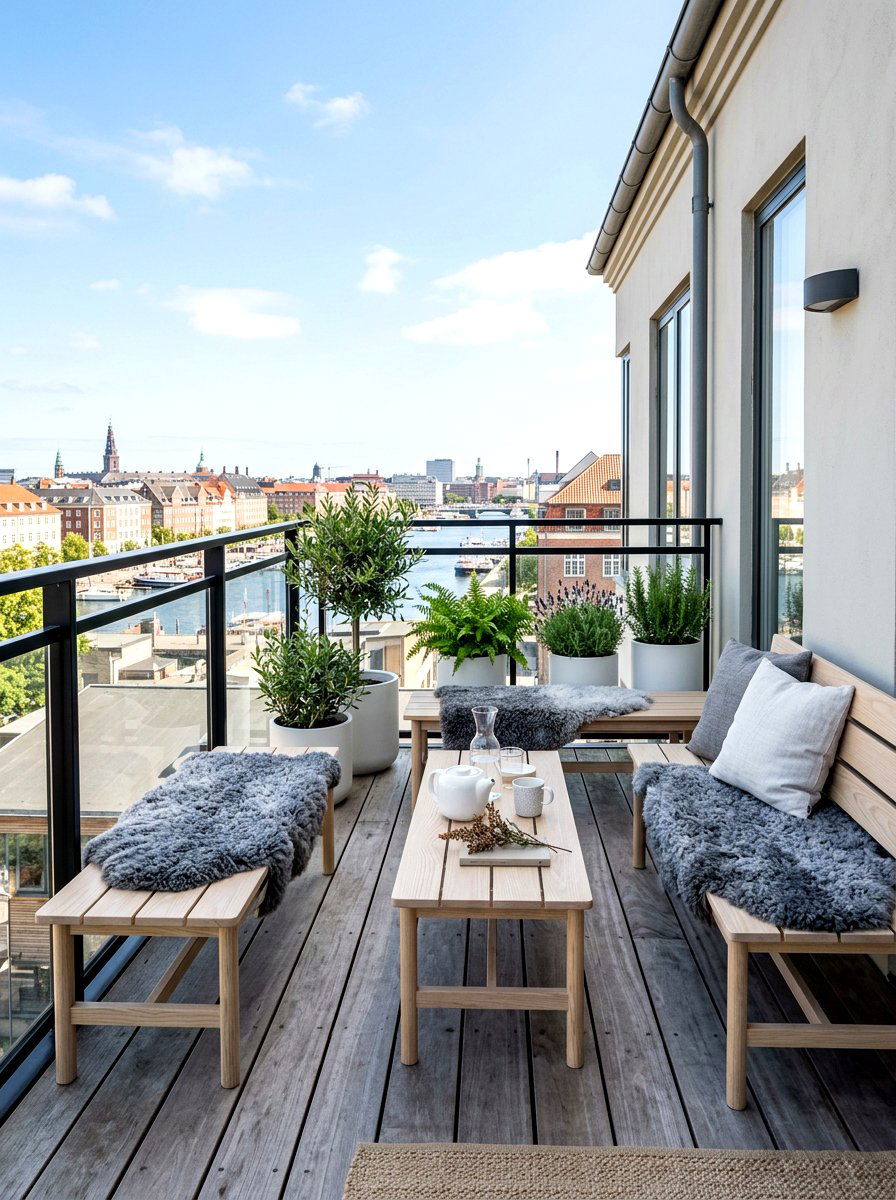 Scandinavian Balcony Furniture - 30 urban balcony ideas