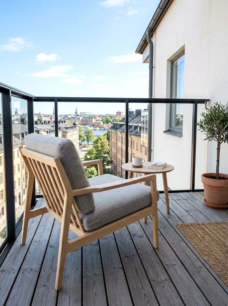 Scandinavian Balcony Lounge Chair - 30 balcony lounge chair ideas