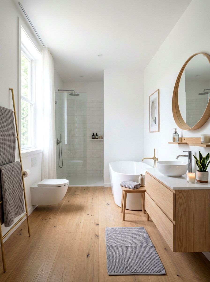 Scandinavian Bathroom Corner Tub - 30 freestanding tub corner ideas